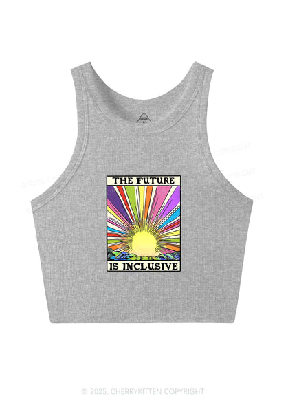 The Future Is Inclusive Pride Y2K Crop Tank Top Cherrykitten