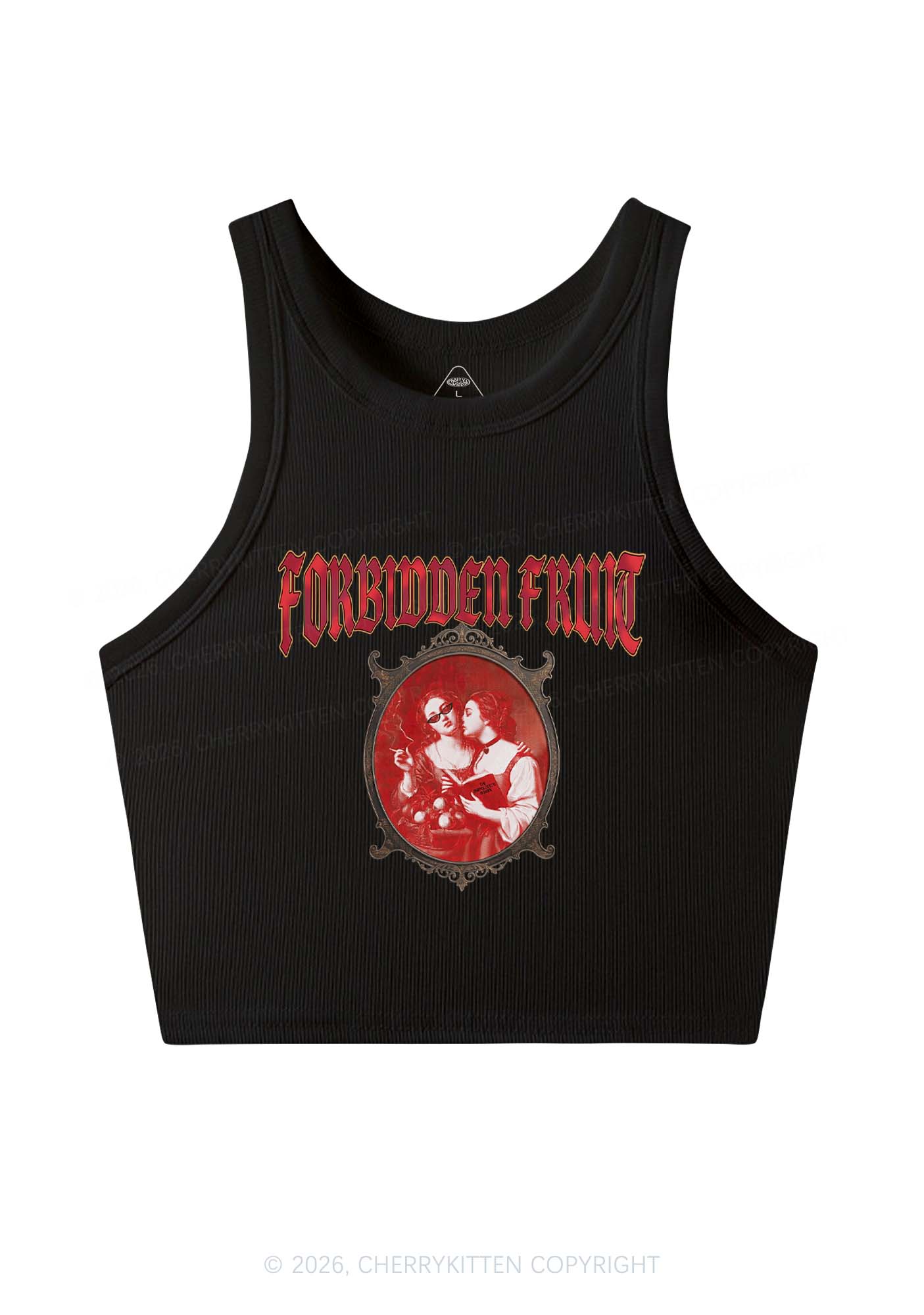 Forbidden Fruit Pride Y2K Crop Tank Top Cherrykitten