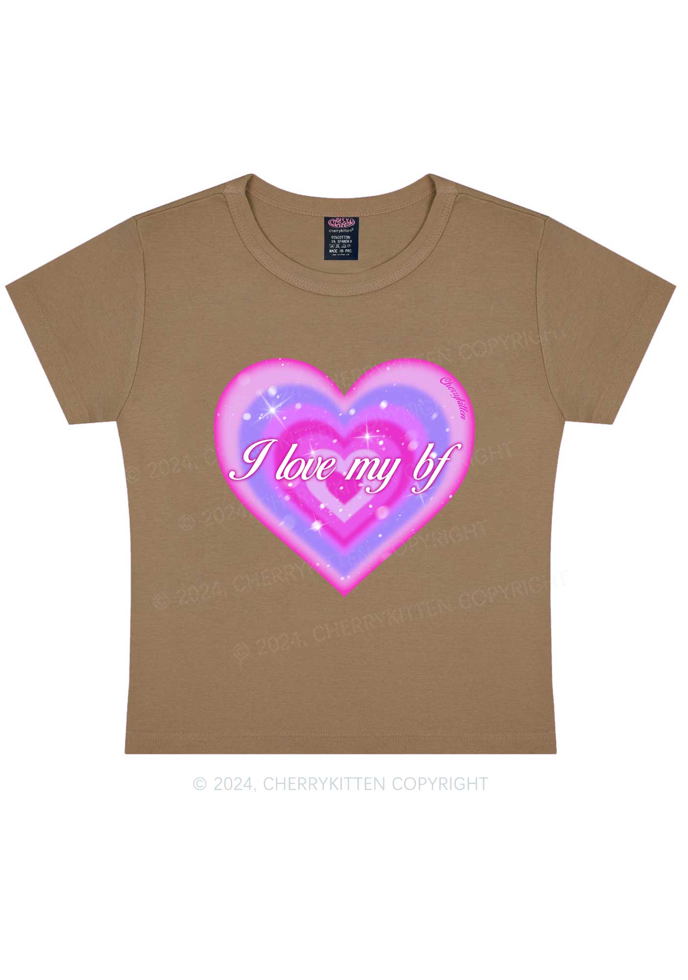 I Love My BF Heart Y2K Valentine's Day Baby Tee Cherrykitten