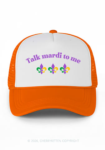Talk Mardi To Me Y2K Colorblock Trucker Hat Cherrykitten