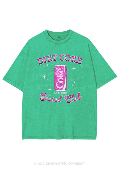 Diet Coke Social Club Y2K Shirts Washed Tee Cherrykitten