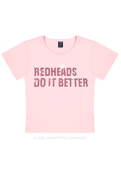 Rhinestone Redheads Do It Better Y2K Baby Tee Cherrykitten