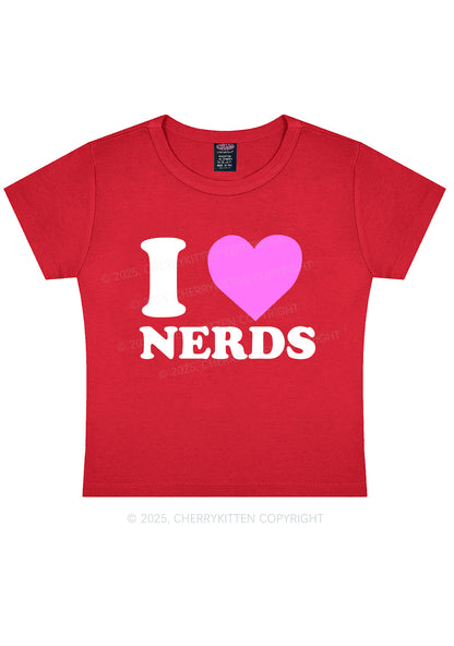 I Love Nerds Y2K Baby Tee