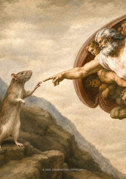 God Hand Touching Rat Y2K Phone Case Cherrykitten