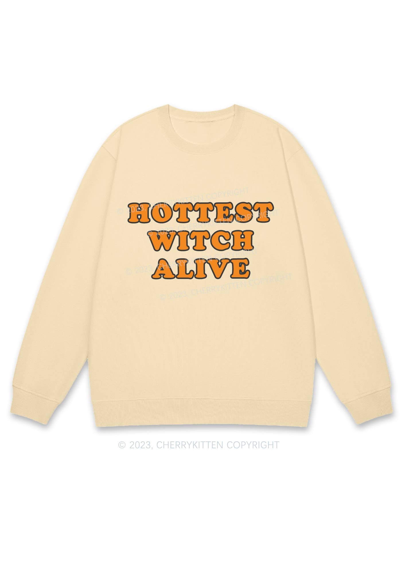 Hottest Witch Alive Halloween Y2K Sweatshirt Cherrykitten