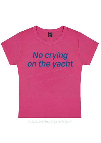 No Crying On Yacht Y2K Baby Tee Cherrykitten