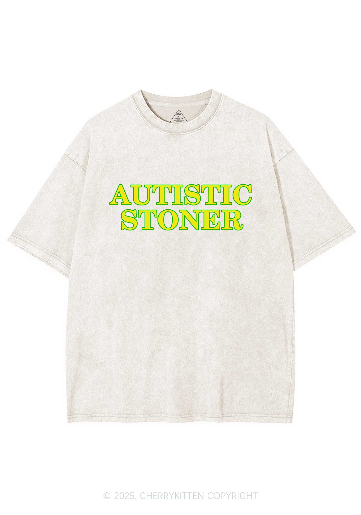 Autistic Stoner Y2K Shirts Washed Tee Cherrykitten