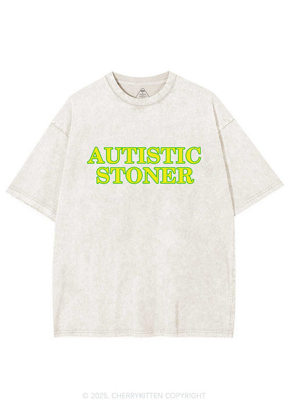 Autistic Stoner Y2K Shirts Washed Tee Cherrykitten