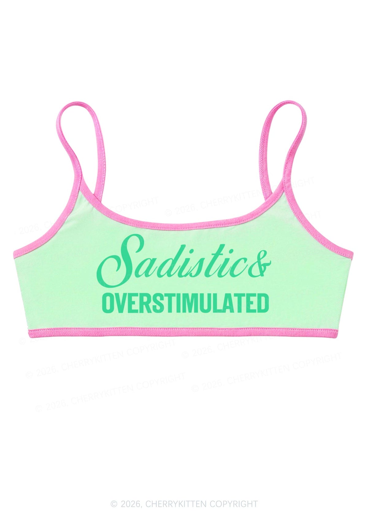 Sadistic Overstimulated Y2K Super Crop Cami Cherrykitten
