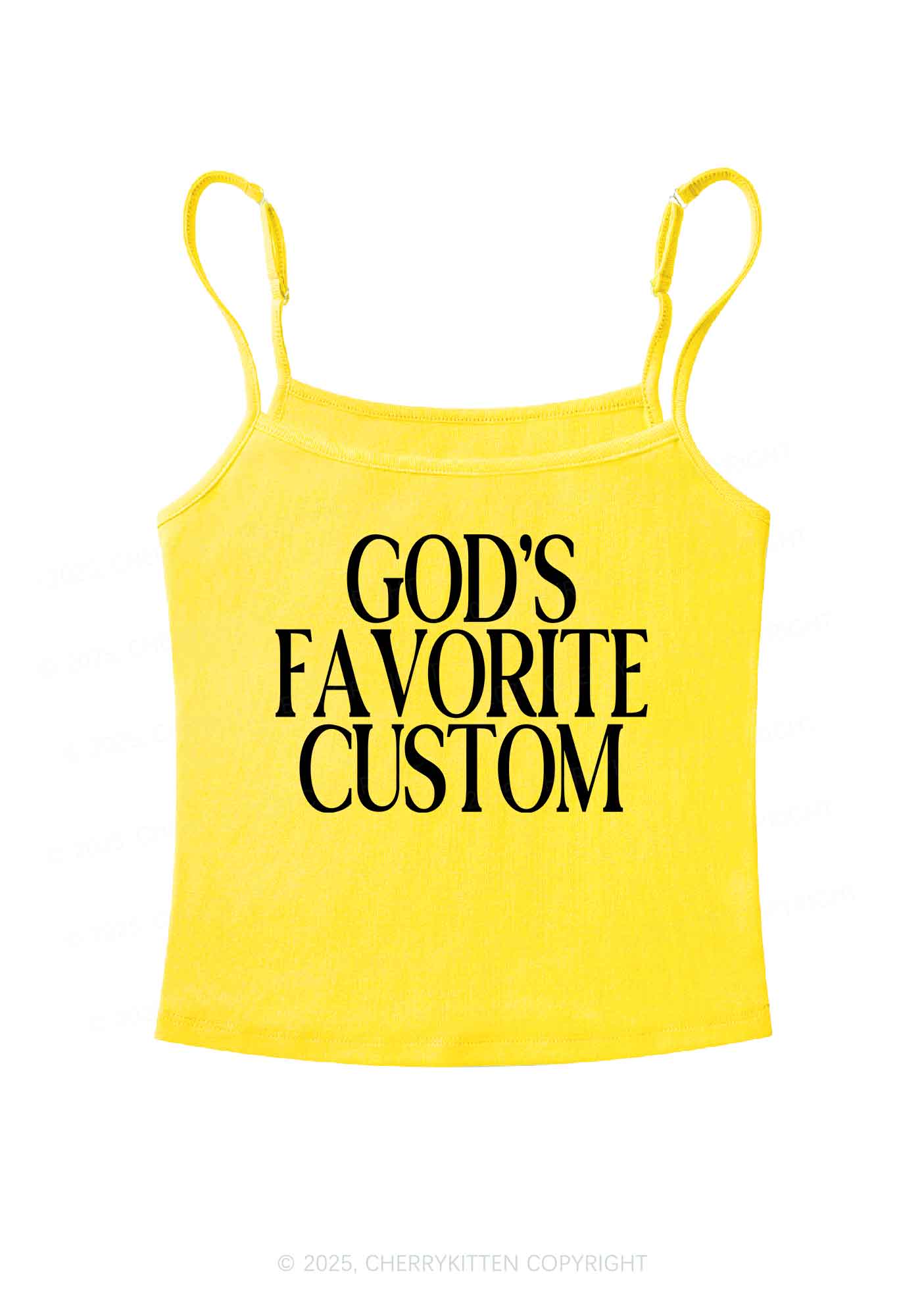 Gods Favorite Custom Y2K Spaghetti Strap Cami Cherrykitten