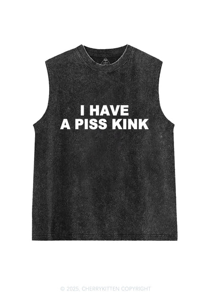 Piss Kink Y2K Washed Muscle Tank Cherrykitten