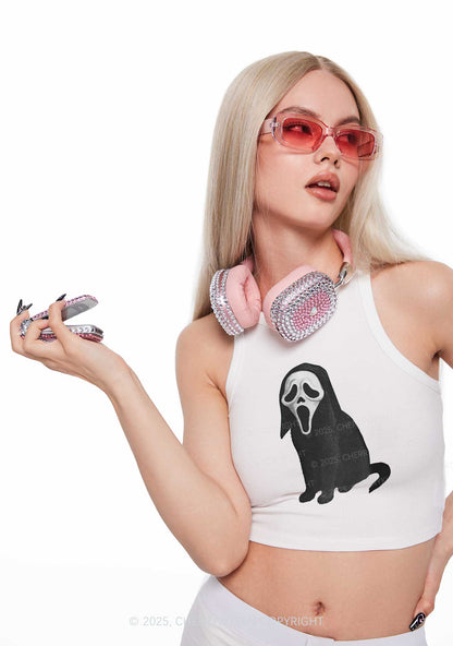 Halloween Ghostcat Y2K Spaghetti Strap Cami Cherrykitten