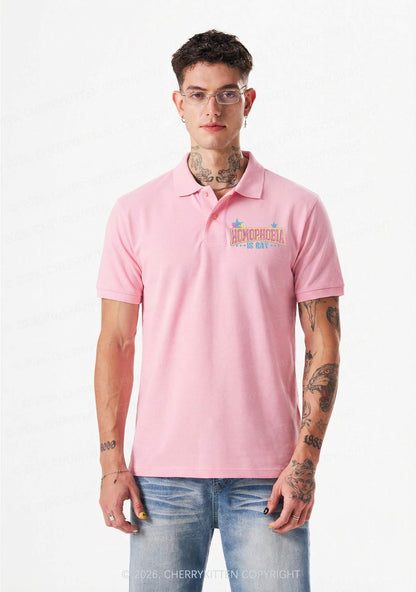 Embroidered Homophobia Is Gay Pride Y2K Polo Shirts Cherrykitten