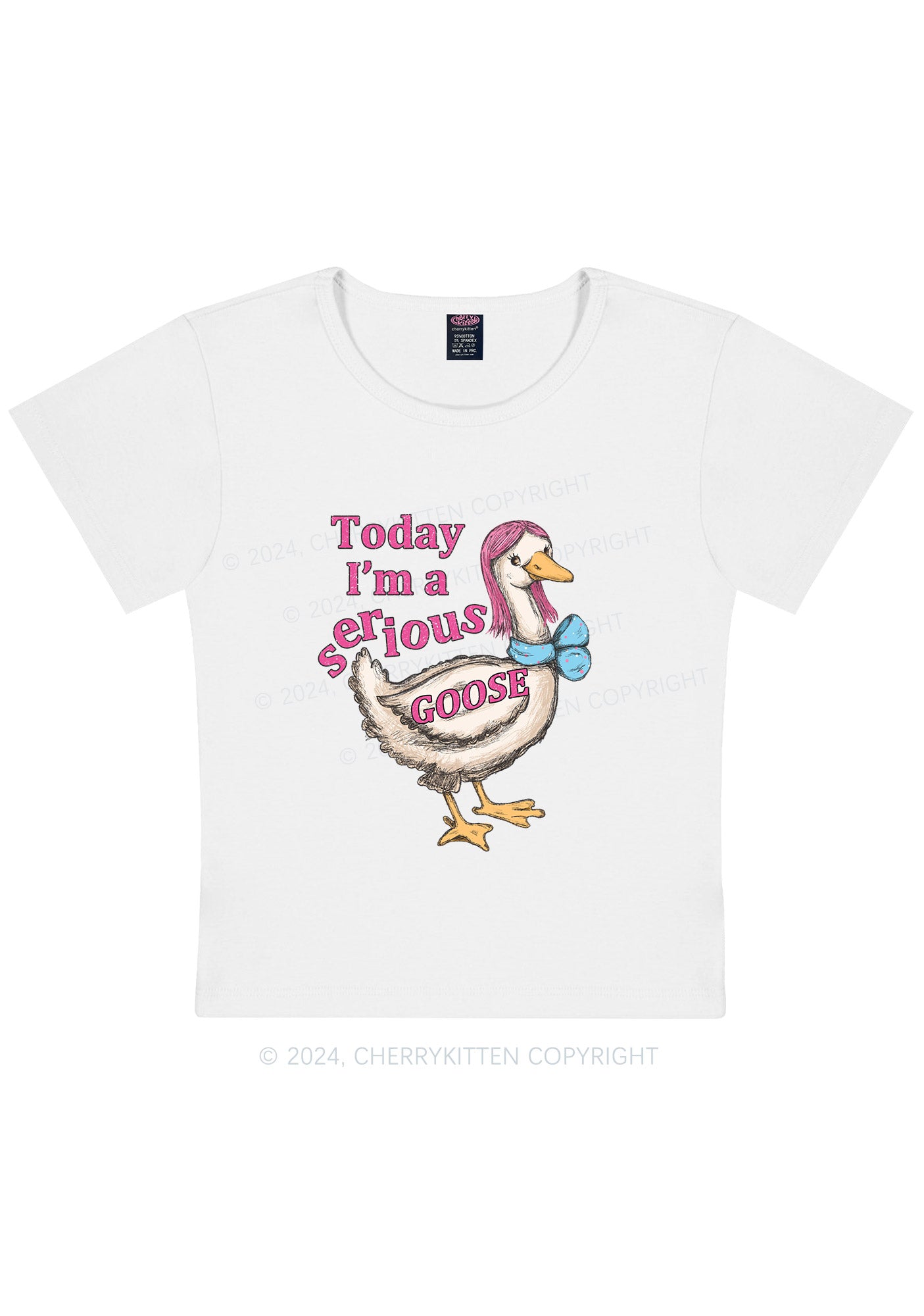 Serious Goose Y2K Baby Tee Cherrykitten