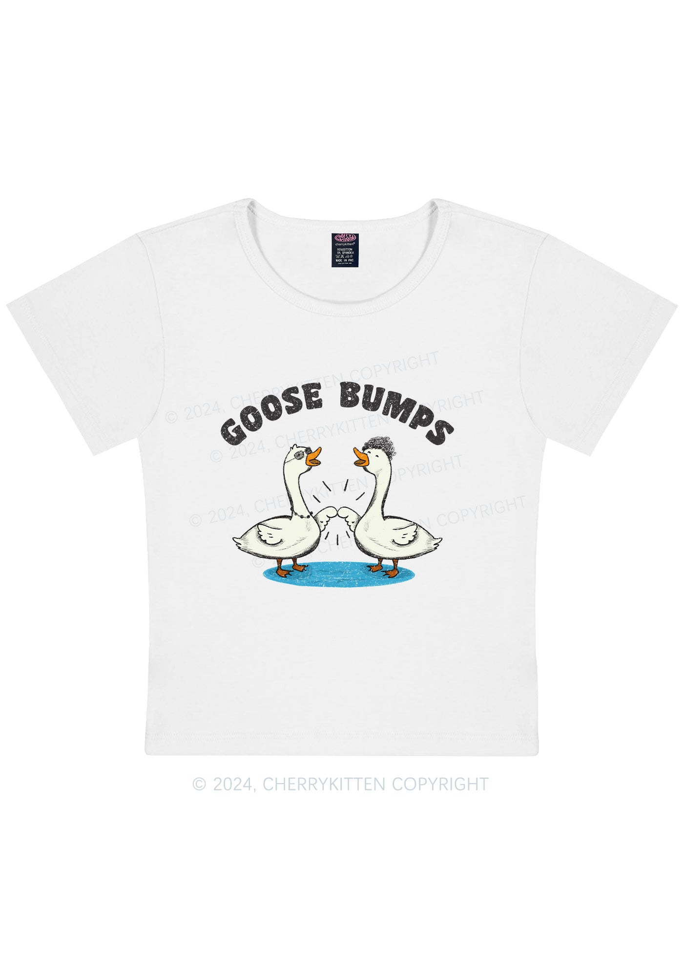Goose Bumps Y2K Baby Tee Cherrykitten