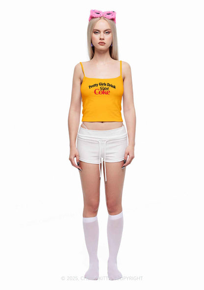 Pretty Girls Drink Diet Coke Y2K Spaghetti Strap Cami Cherrykitten