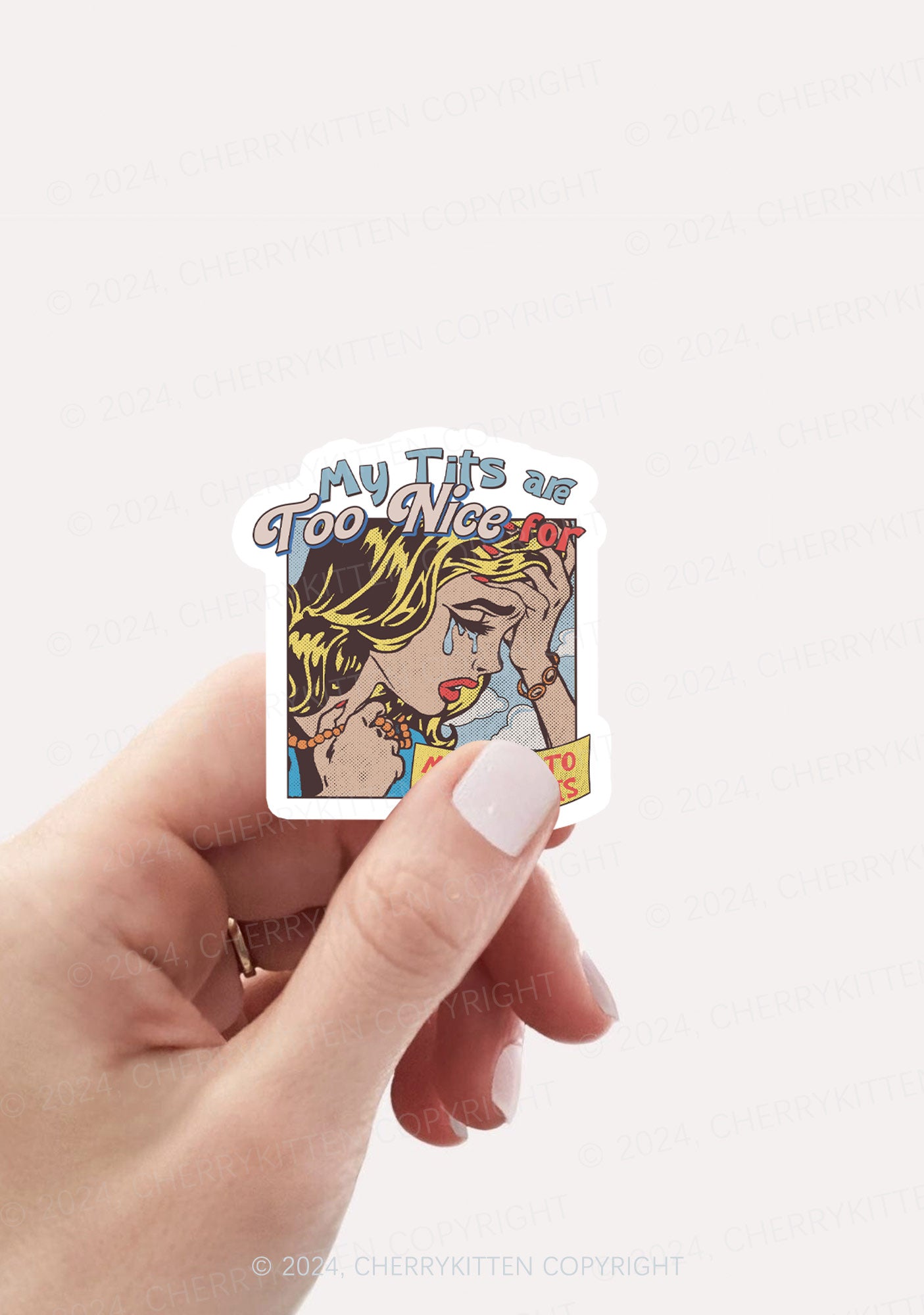 My Txts Too Nice 1Pc Y2K Sticker Cherrykitten