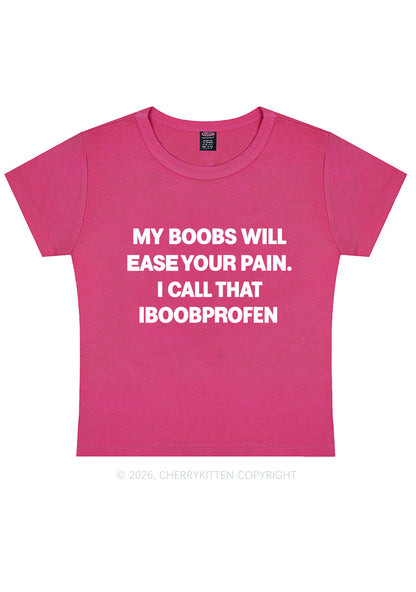 My Bxxbs Ease Your Pain Y2K Baby Tee Cherrykitten
