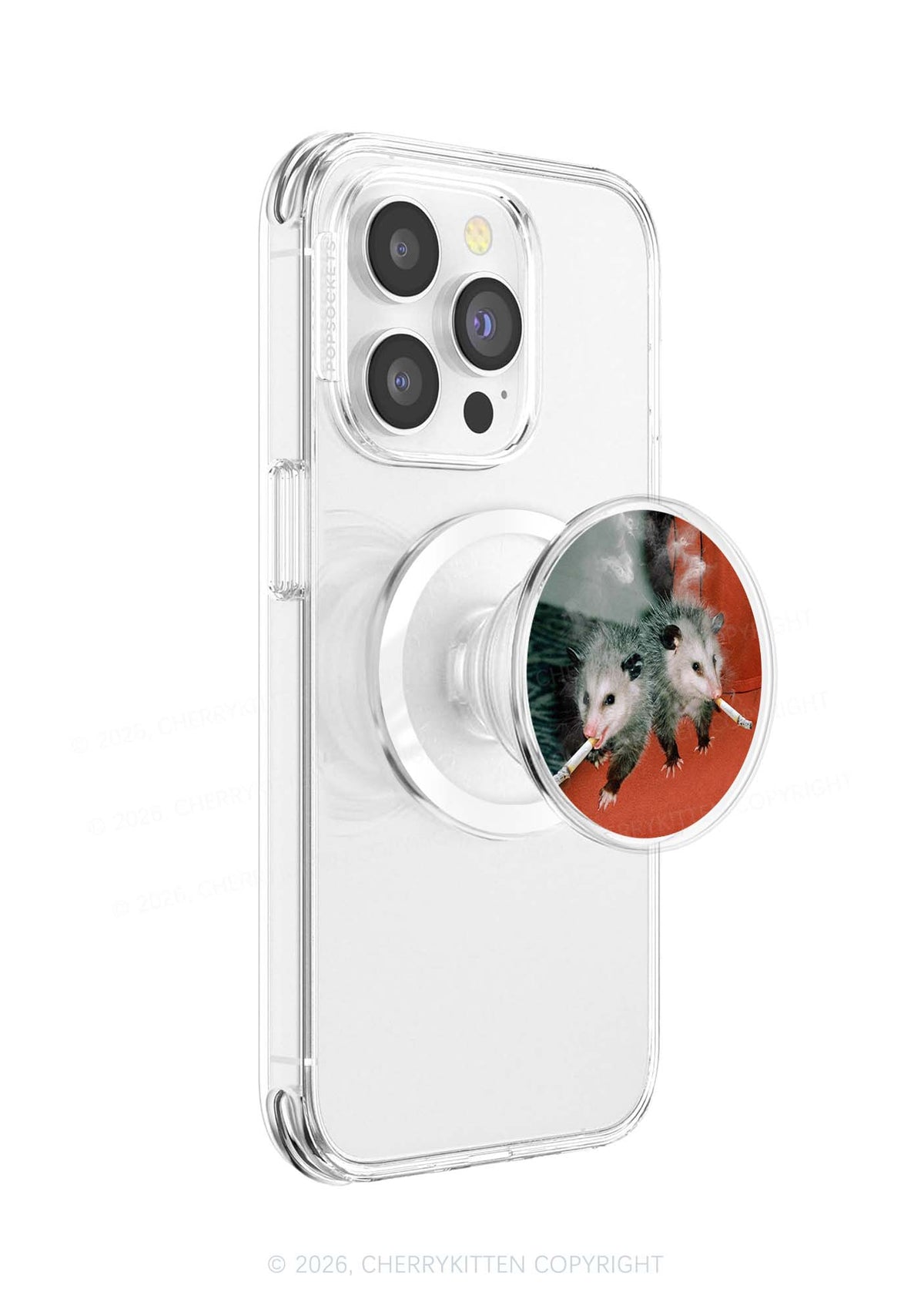 Smoking Badass Possum Y2K Magnetic Phone Grip Holder Cherrykitten