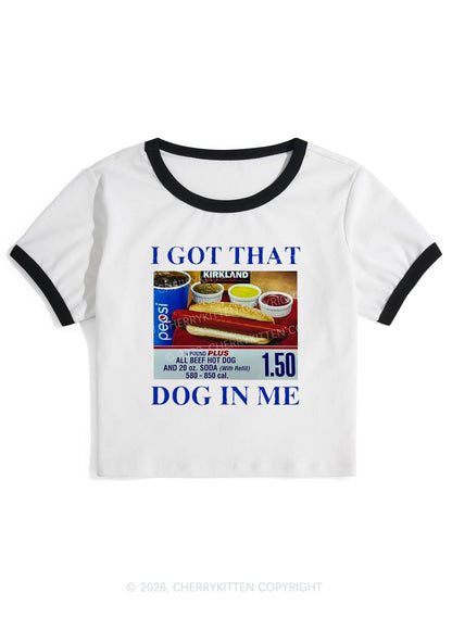 I Got That Hot Dog In Me Y2K Ringer Tee Cherrykitten