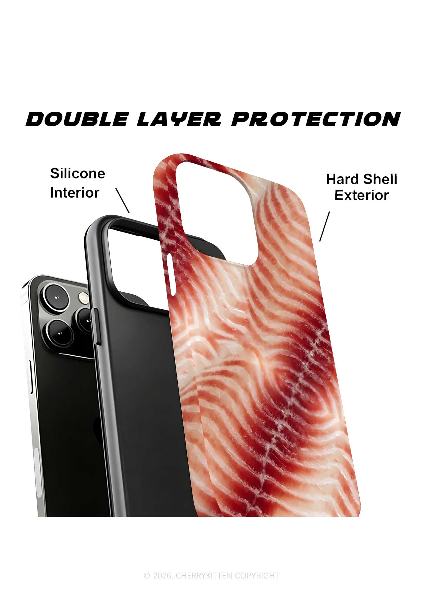 Pork Belly Texture Y2K Phone Case Cherrykitten