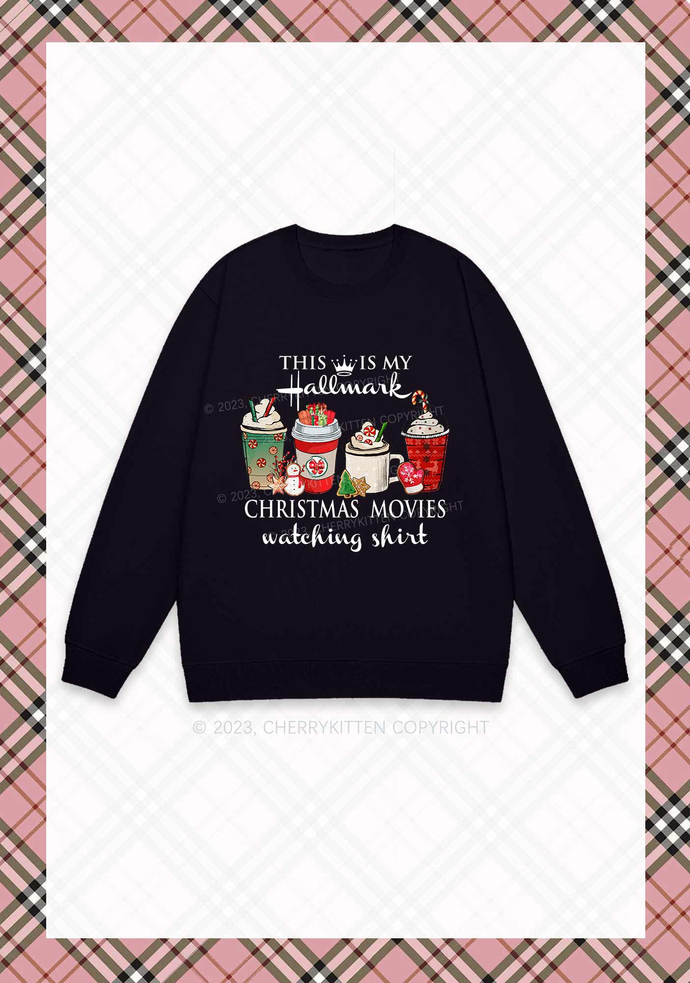 Christmas Movies Watching Shirt Y2K Sweatshirt Cherrykitten