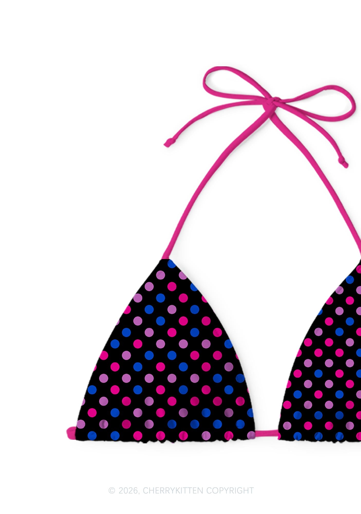Bisexual Dots Pride Y2K Print Bikini Set Cherrykitten