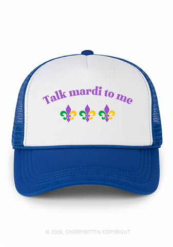 Talk Mardi To Me Y2K Colorblock Trucker Hat Cherrykitten