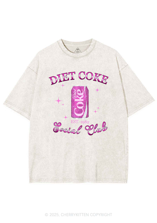Diet Coke Social Club Y2K Shirts Washed Tee Cherrykitten