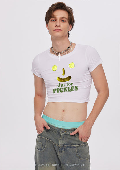 Slxt For Pickles Y2K Baby Tee Cherrykitten