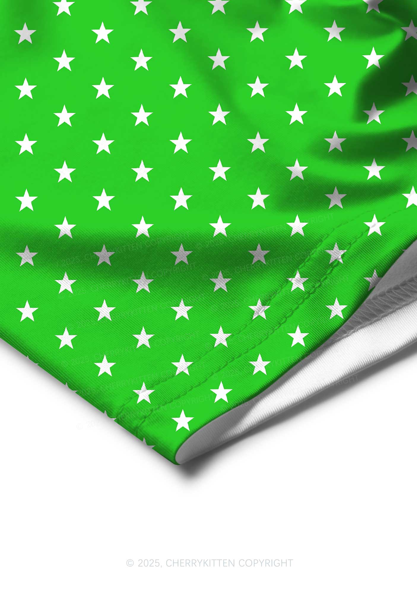 Green Star Y2K Print Men Boxer Briefs Cherrykitten