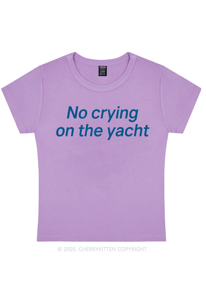 No Crying On Yacht Y2K Baby Tee Cherrykitten