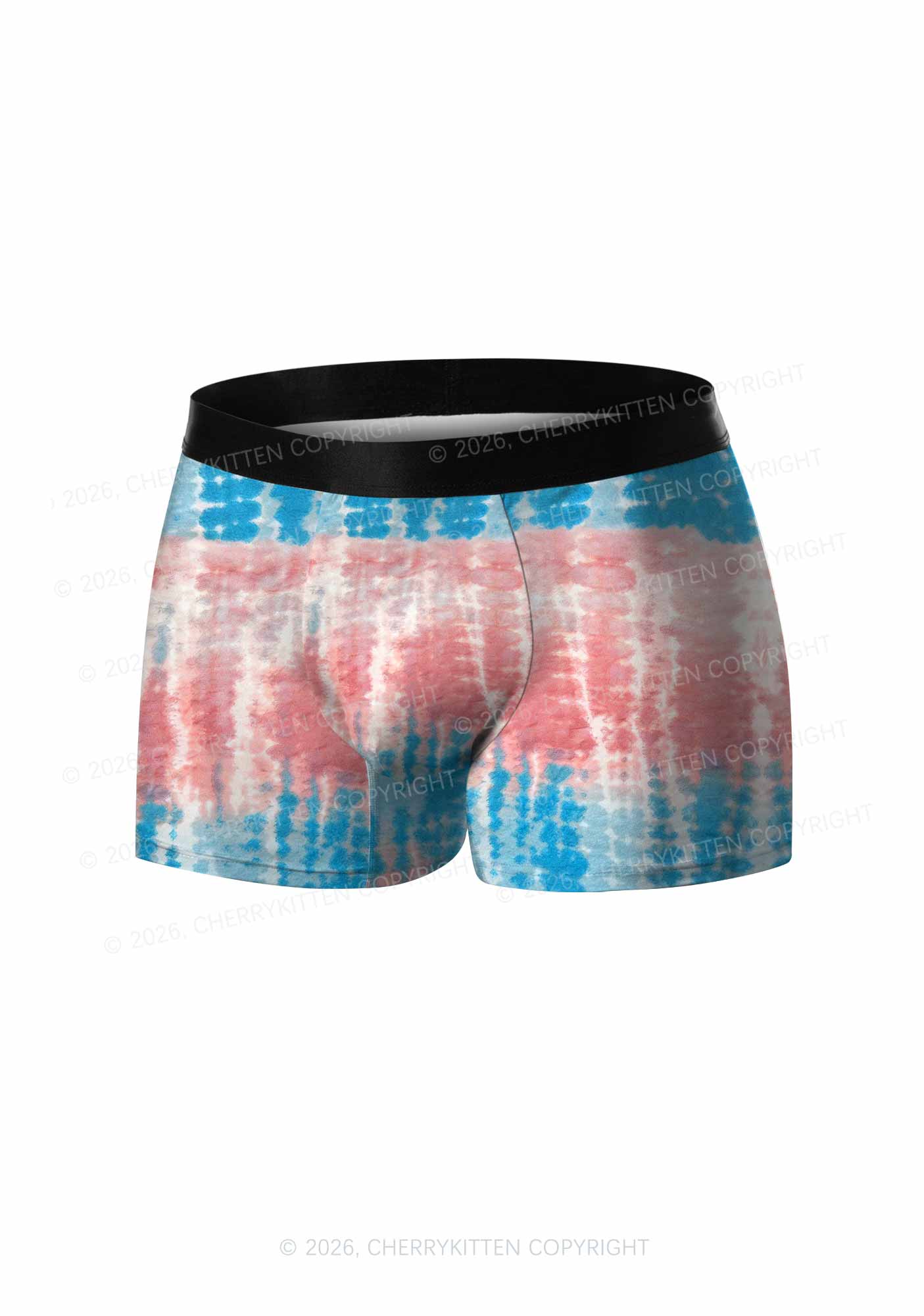 Tie Dye Trans Pride Y2K Print Men Boxer Briefs Cherrykitten