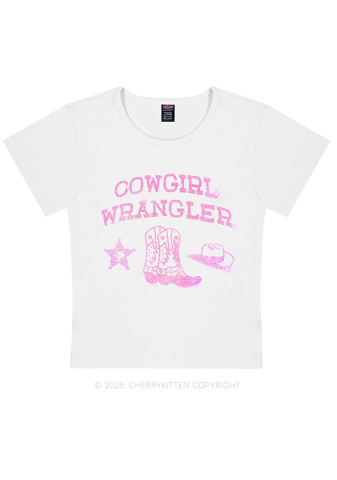 Rhinestone Cowgirl Wrangler Boots Pride Y2K Baby Tee Cherrykitten