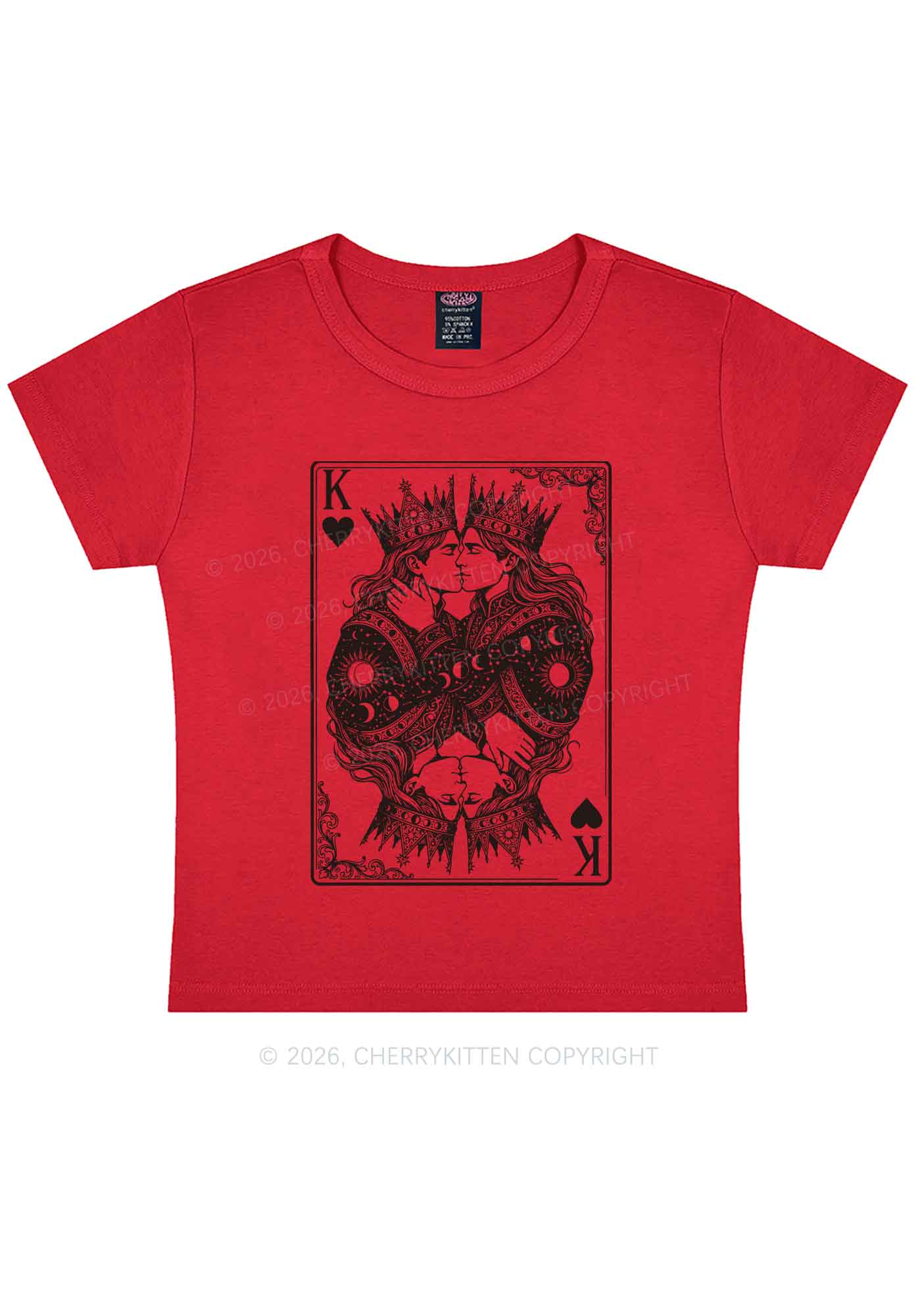 Kings Kissing Pride Y2K Baby Tee Cherrykitten