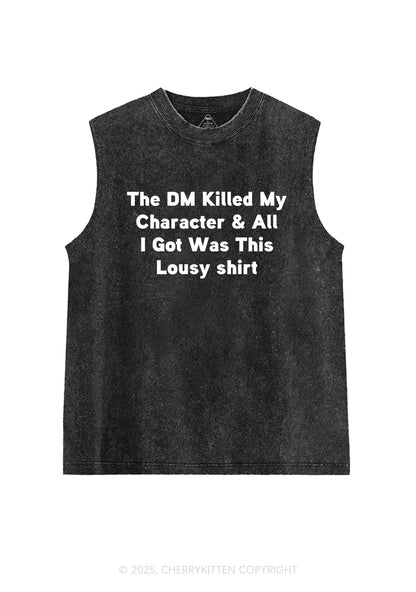 Killed Character I Got Lousy Y2K Washed Muscle Tank Cherrykitten