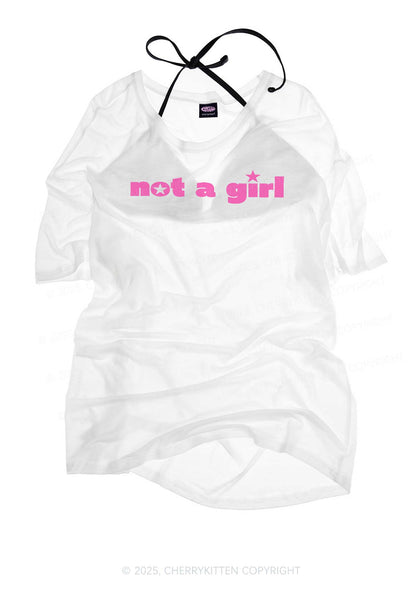 Not A Girl Y2K Sheer Boyfriend Tee Cherrykitten