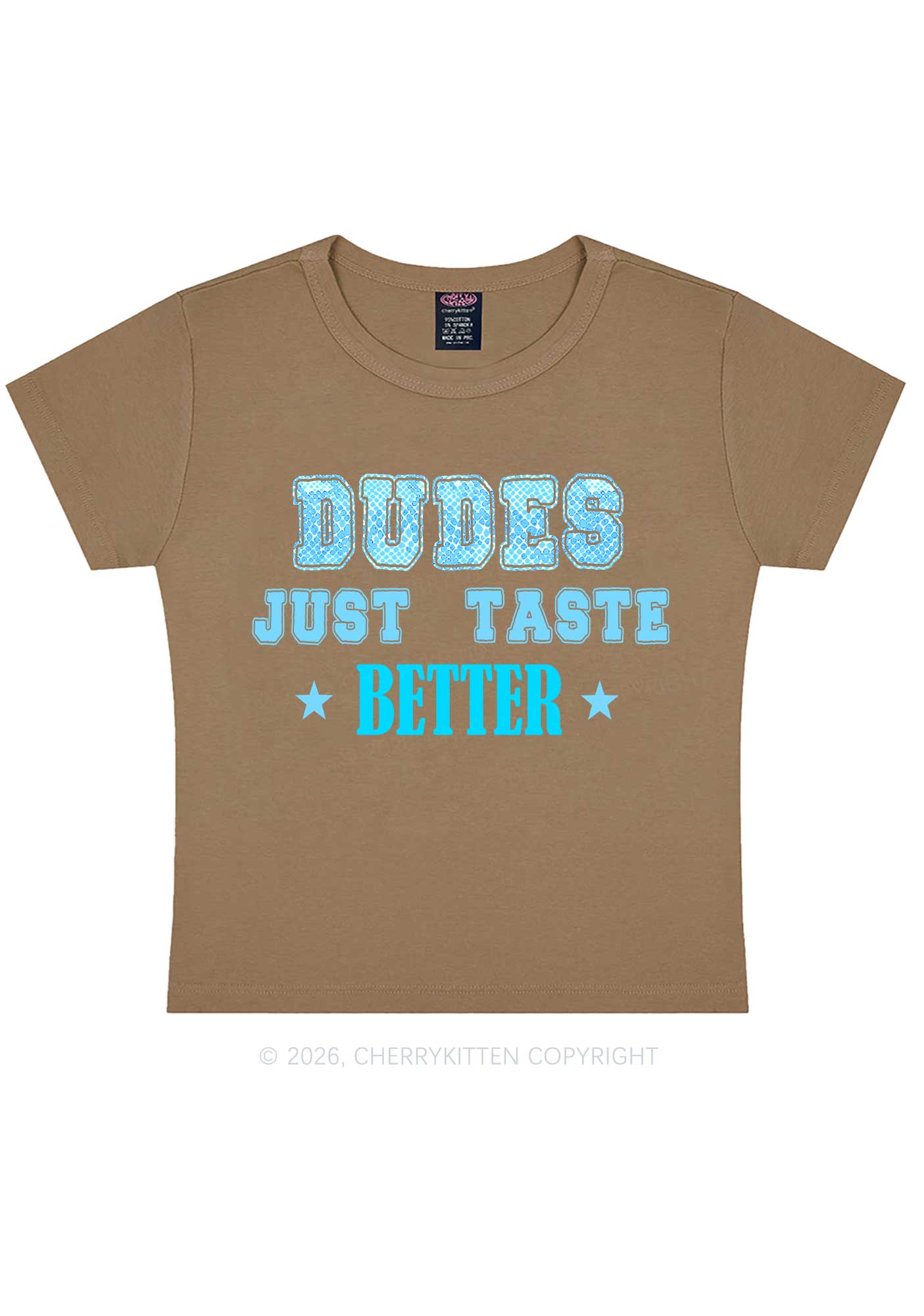 Dudes Just Taste Better Pride Y2K Baby Tee Cherrykitten