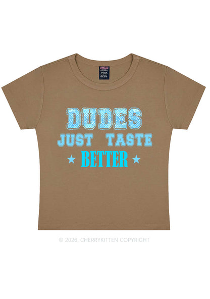 Dudes Just Taste Better Pride Y2K Baby Tee Cherrykitten