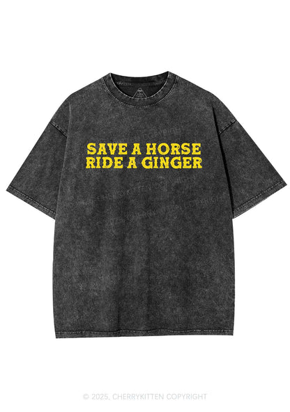 Ride A Ginger Y2K Shirts Washed Tee Cherrykitten