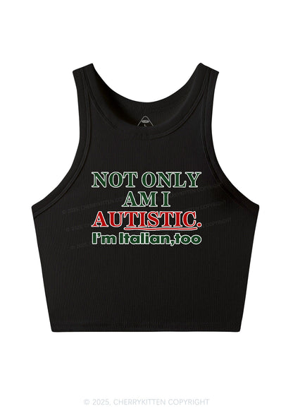 Not Only Autistic Y2K Crop Tank Top Cherrykitten
