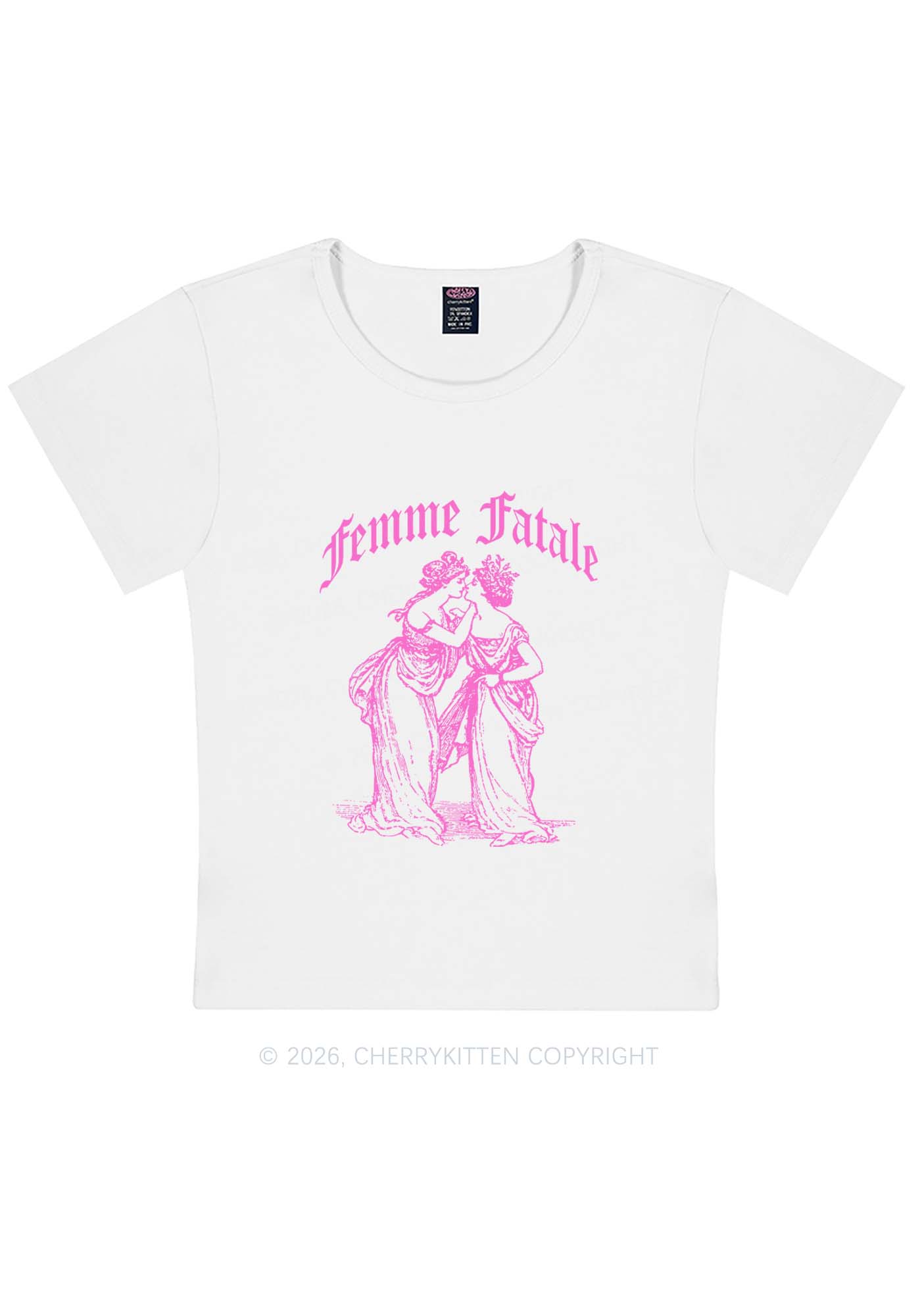 Femme Fatale Women Pride Y2K Baby Tee Cherrykitten