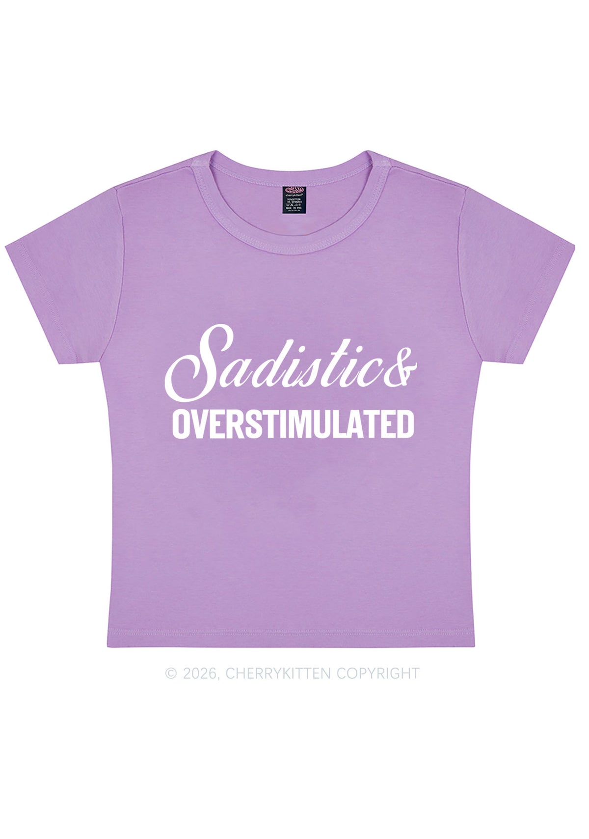 Sadistic Overstimulated Y2K Baby Tee Cherrykitten