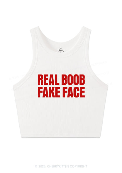 Fake Face Real Bxxb Y2K Crop Tank Top Cherrykitten