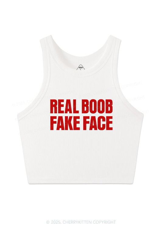 Fake Face Real Bxxb Y2K Crop Tank Top Cherrykitten