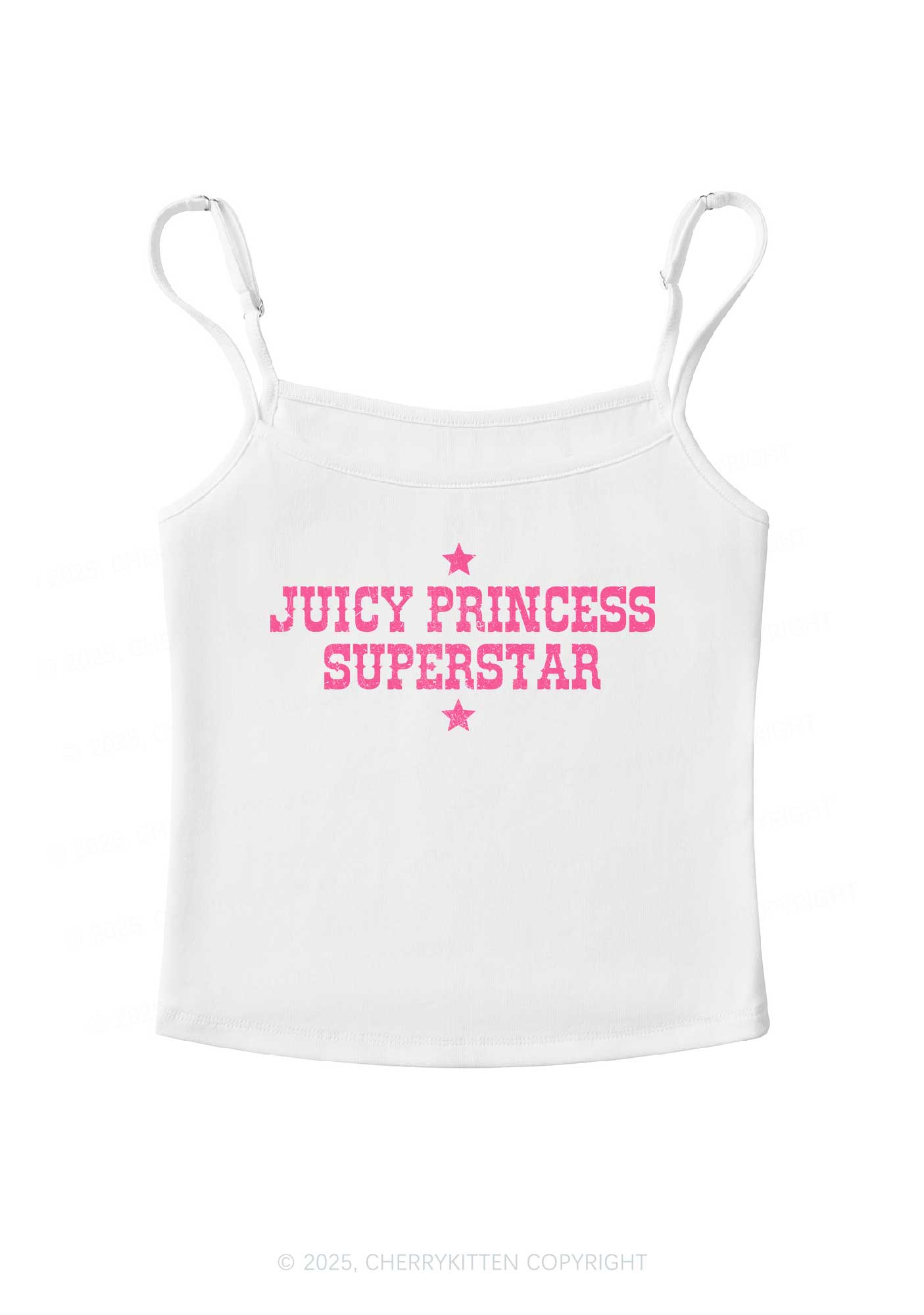 Juicy Princess Superstar Y2K Spaghetti Strap Cami Cherrykitten