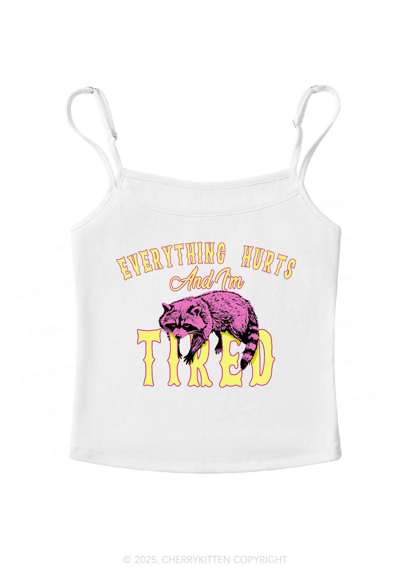 I Am Tried Y2K Spaghetti Strap Cami Cherrykitten