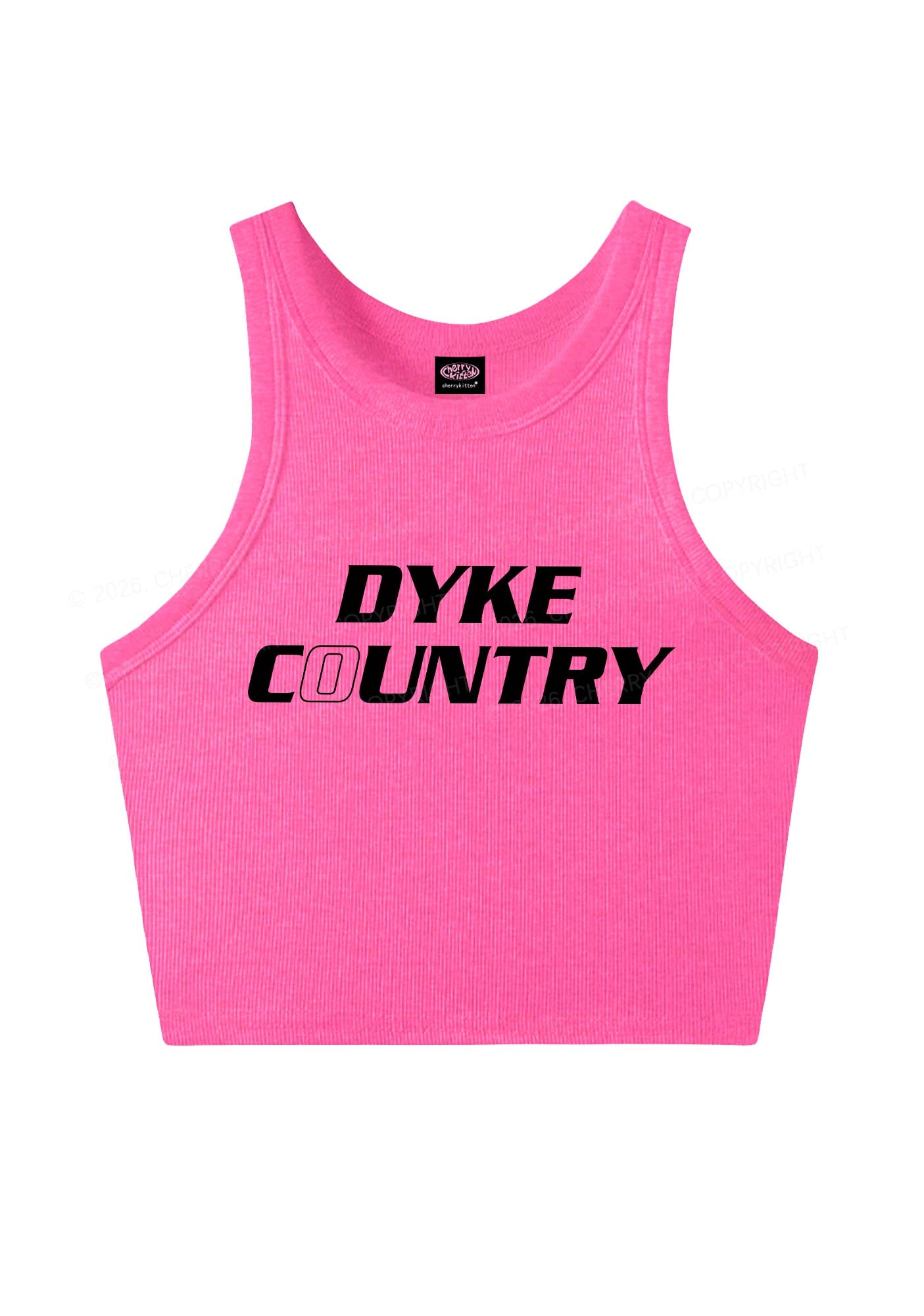 Dyke Country Pride Y2K Crop Tank Top Cherrykitten