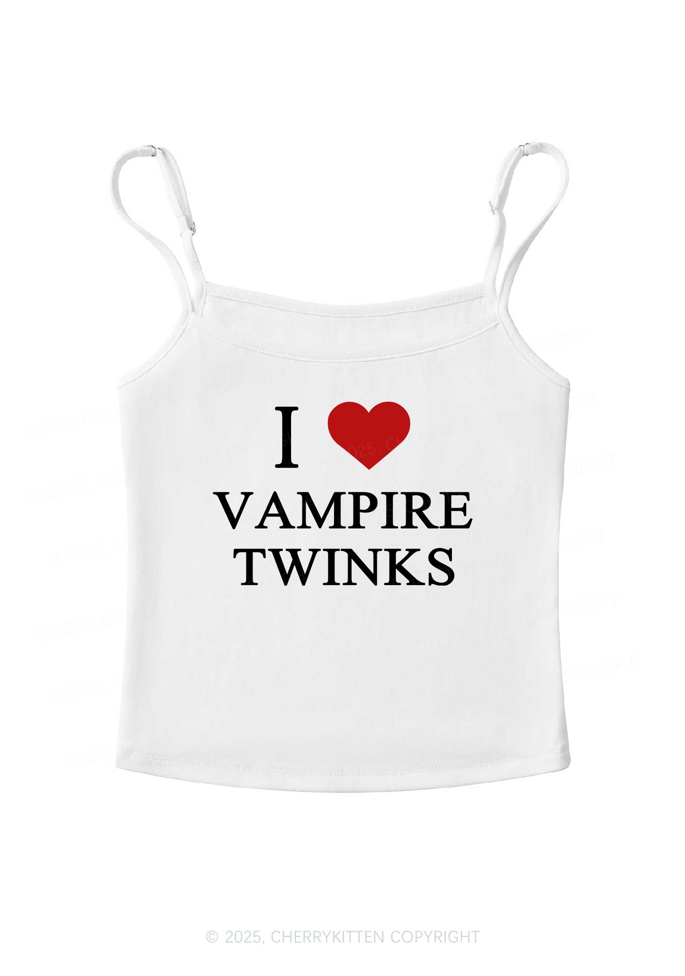 I Love Vampire Twinks Y2K Spaghetti Strap Cami Cherrykitten