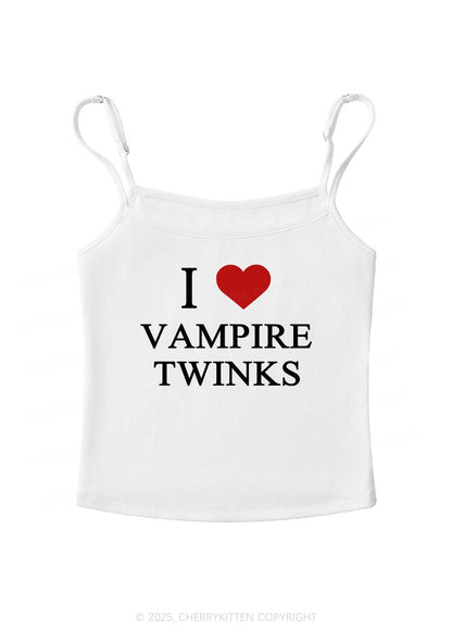 I Love Vampire Twinks Y2K Spaghetti Strap Cami Cherrykitten